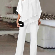 WW | Elegantes Baumwoll- und Chiffon-Set für Frauen