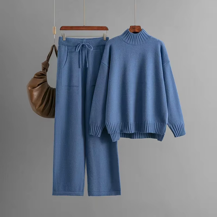 W&W Mode | Stilvolles Set Aus Langärmeligem Pullover Und Gerader Hose