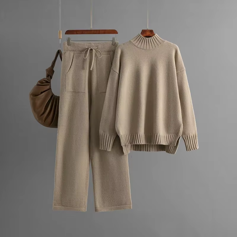 W&W Mode | Stilvolles Set Aus Langärmeligem Pullover Und Gerader Hose