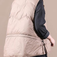 WW | lässige Damen Parka Mäntel Khaki Stehkragen Reißverschluss Daunenjacke