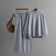 WW | Stilvolles Set Aus Langärmeligem Pullover Und Gerader Hose