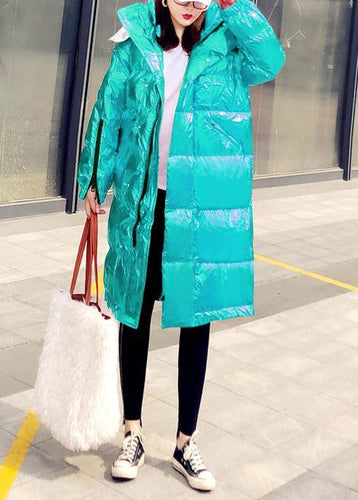 WW | grüner warmer Wintermantel lässige Winterjacke mit Kapuze Reißverschluss Lässige Jacken