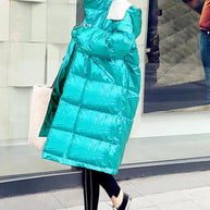 WW | grüner warmer Wintermantel lässige Winterjacke mit Kapuze Reißverschluss Lässige Jacken