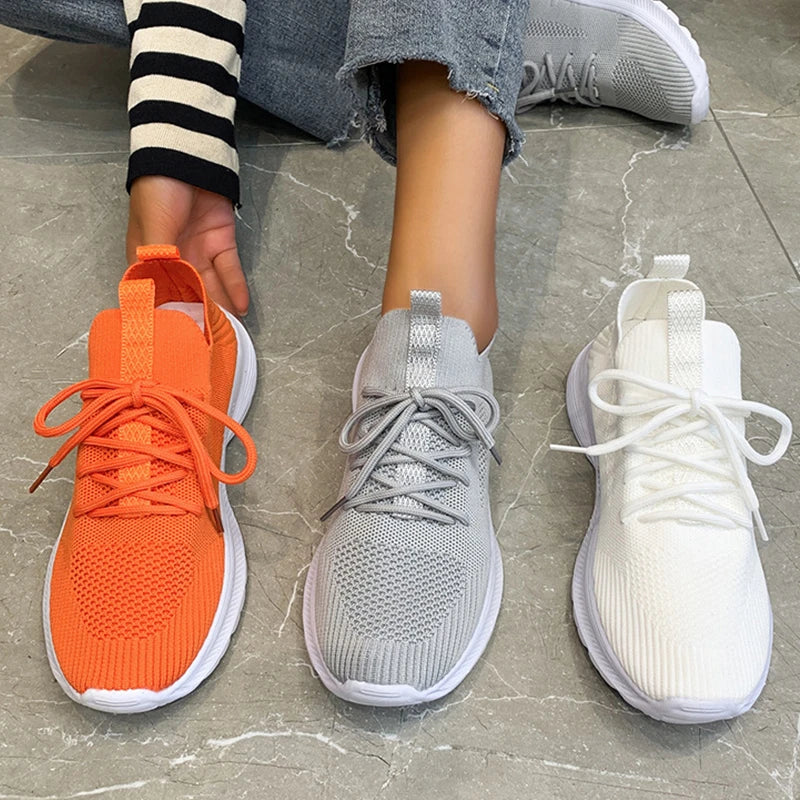 WW | graue atmungsaktive Damen Sneaker-Schuhe