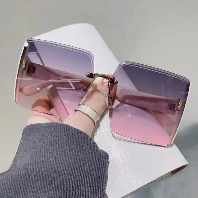 WW | Stilvolle Quadratische Weinlese Sonnenbrille Für Damen