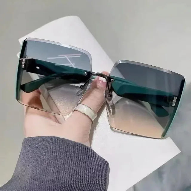 WW | Stilvolle Quadratische Weinlese Sonnenbrille Für Damen