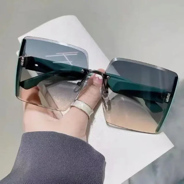 WW | Stilvolle Quadratische Weinlese Sonnenbrille Für Damen