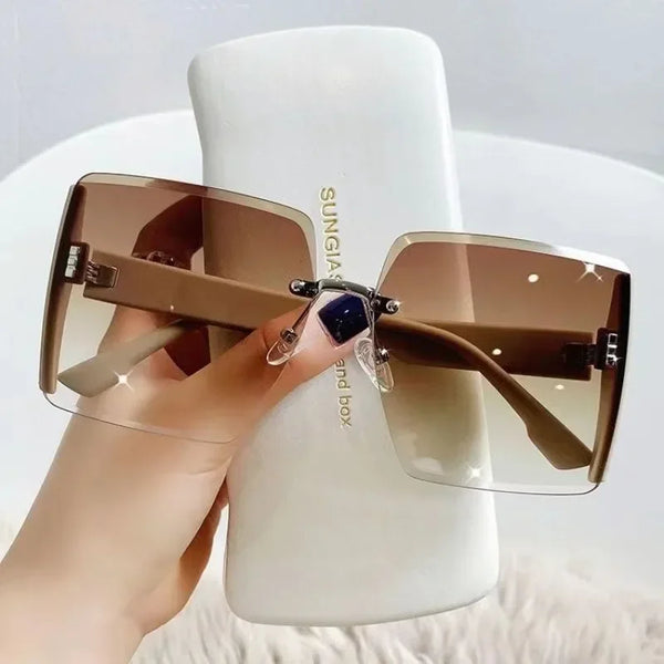 WW | Stilvolle Quadratische Weinlese Sonnenbrille Für Damen