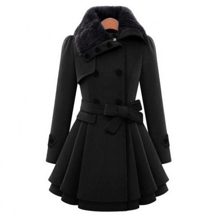 W&W Mode - Elegante Jacke Mit Kunstfellkragen
