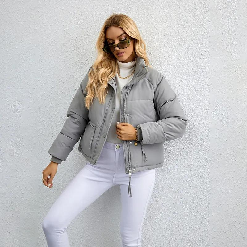 Parka Wattierte Jacke | Kurze Winterjacke für Frauen