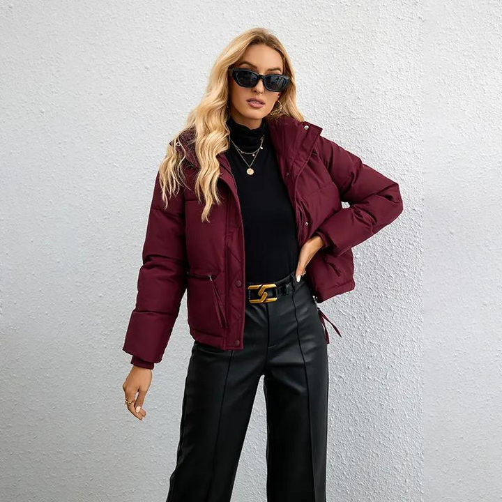 Parka Wattierte Jacke | Kurze Winterjacke für Frauen