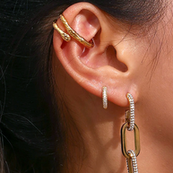 WW | Chunky Ear Cuff Gold Für Edgy Stil Upgrade