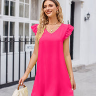 WW | Puffärmel Locker Bequem Modisch Kleid