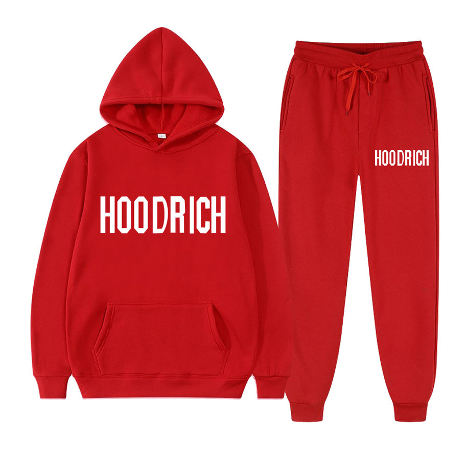 Damen Sportliches Hoodie- und Jogginghose-Set mit kontrastierendem Logo WW
