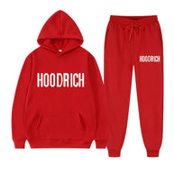 Damen Sportliches Hoodie- und Jogginghose-Set mit kontrastierendem Logo WW