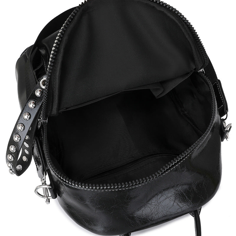 WW | Rucksack - Silber - Hochwertiges Leder mit Polyester-Futter