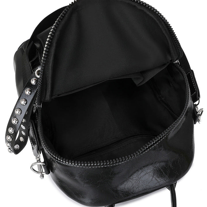 W&W Mode | Rucksack - Silber - Hochwertiges Leder mit Polyester-Futter