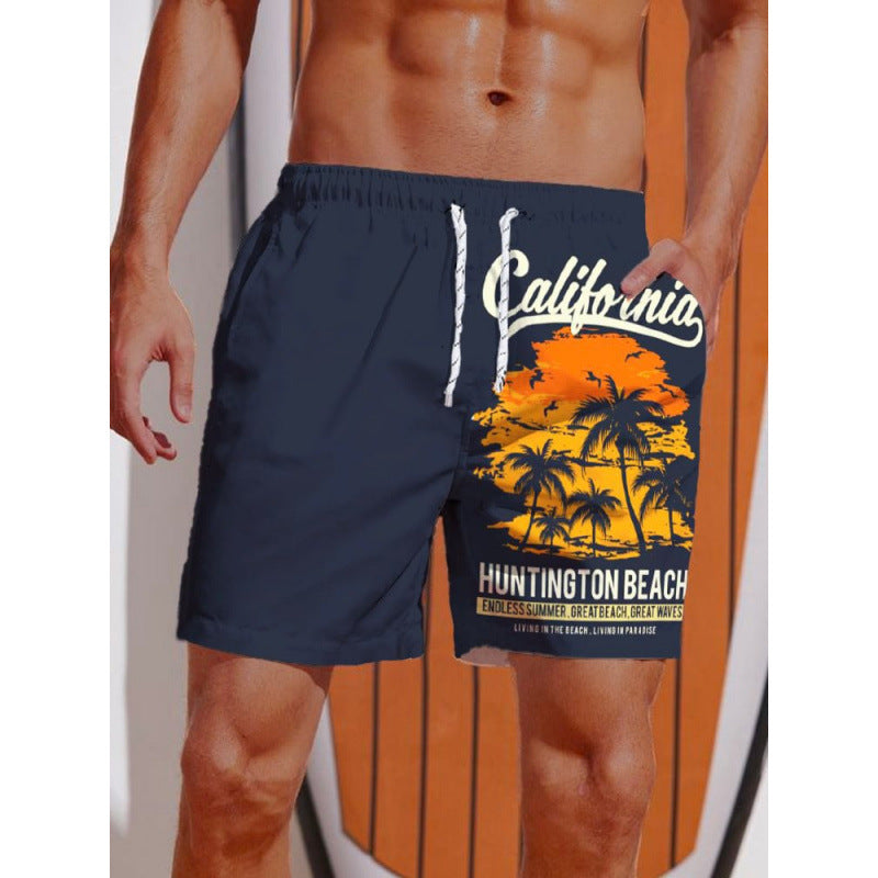 Herren Grafik Psychedelischer Druck Badehose WW