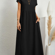 Damen Midikleid mit lässigem Schnitt und seitlichen Taschen WW