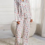 Damen Schlafanzug-Set mit zarten floralem Muster WW