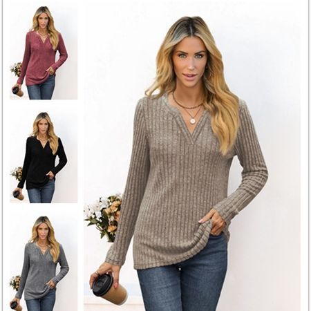 Damen gestreifter Pullover im lässigen Schnitt von W&W Mode