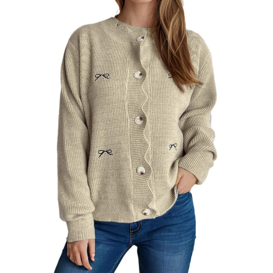 Damen Strickjacke mit verspieltem Knopf-Detail und schöner Struktur WW