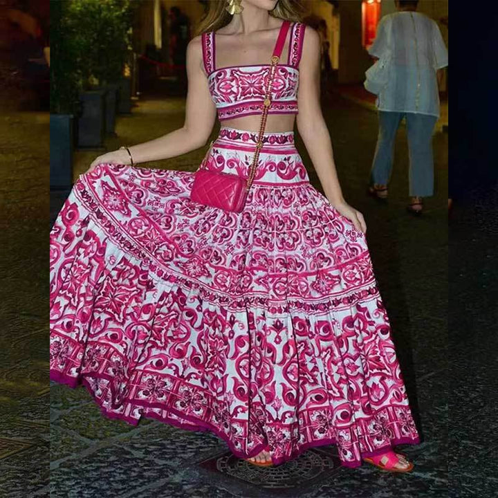Damen Maxi Kleid mit aufwendigem floralem Druck W&W Mode
