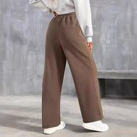 Damen bequeme Freizeithose mit weit geschnittenem Bein und praktischen Taschen WW
