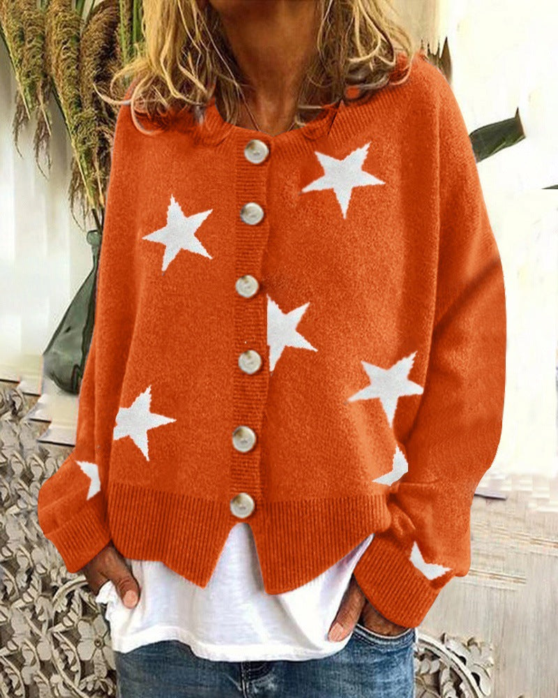 Damen Strickjacke mit Sternenmotiv WW