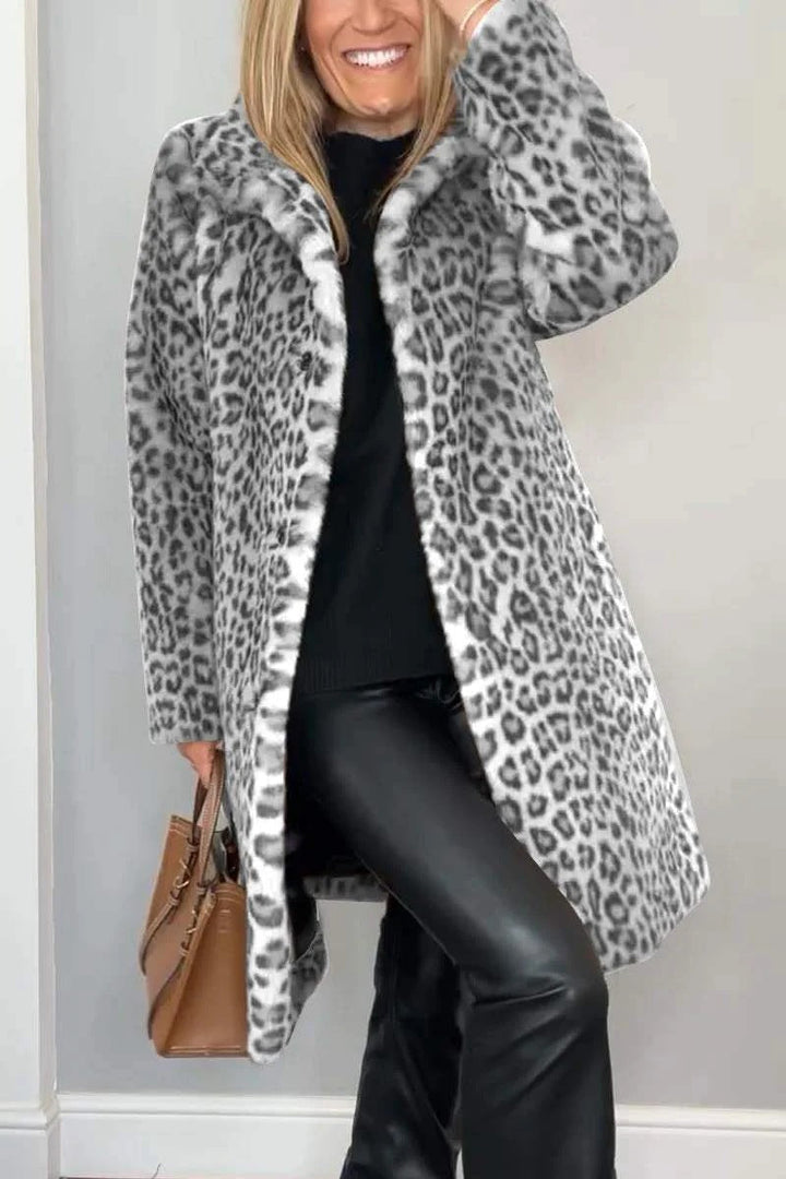 W&W Mode | Leopardenmuster Plüschmantel