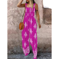 Damen Rüschenoberteil Weites Bein Jumpsuit WW