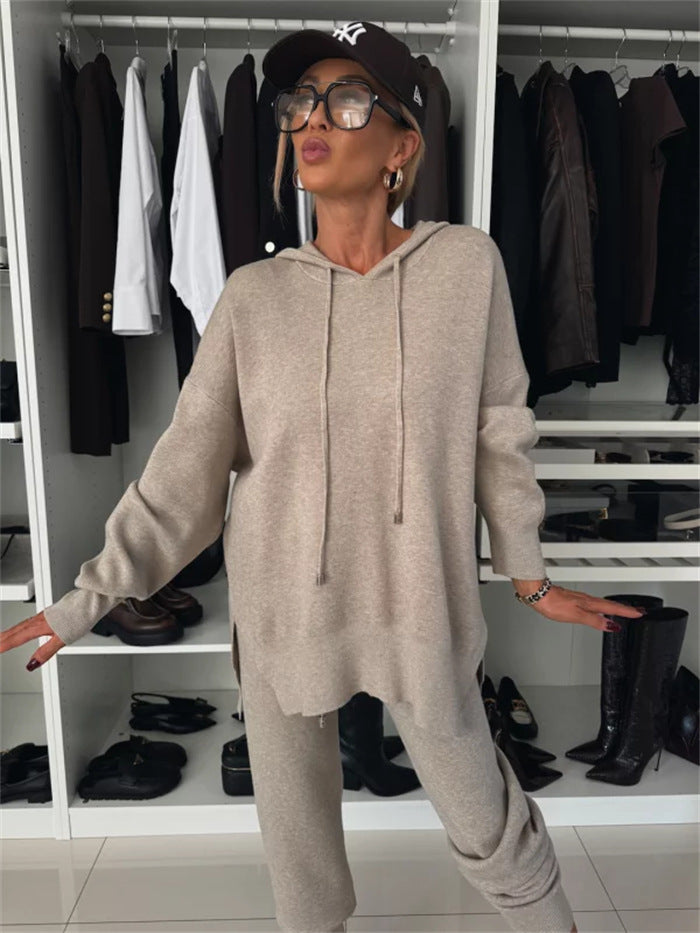 Damen bequemer Hoodie und entspannte Jogginghose Set WW