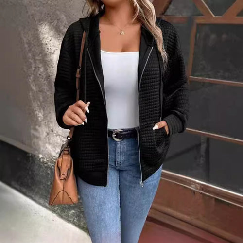 Damen Steppjacke mit Kapuze und Reißverschluss WW