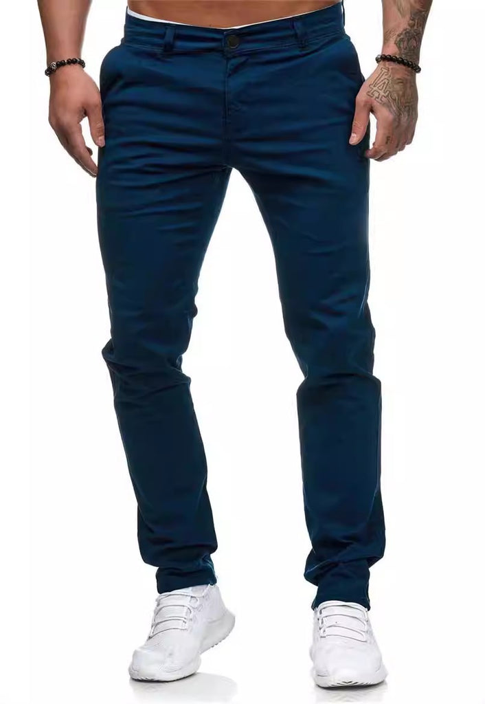 Herren maßgeschneiderte Slim-Fit Chino-Hosen WW