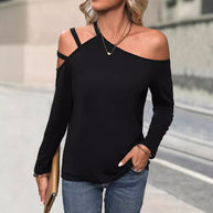 Damen Oberteil mit asymmetrischem Cut-Out und modischen Trägerdetails W&W