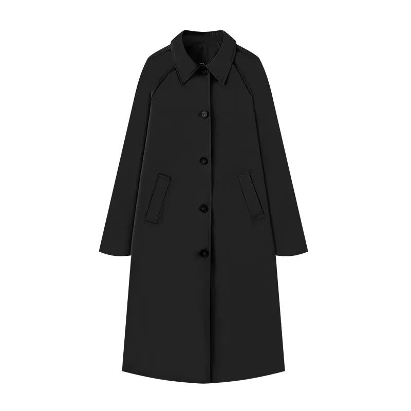 Damen eleganter Trenchcoat mit schmalem Schnitt und praktischen Taschen WW