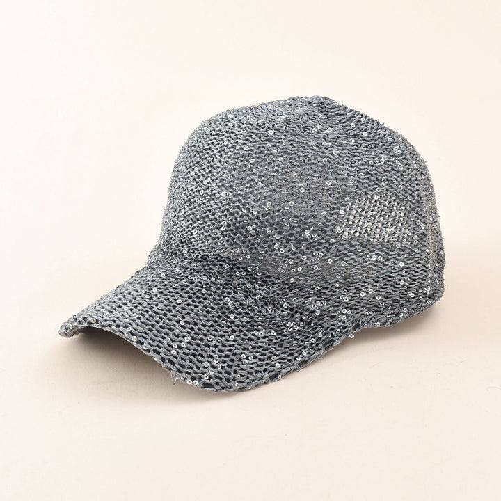 Damen Glitzernde Baseballmütze mit Netzstruktur W&W Mode