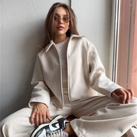 Damen sportliche und stylische Jacke mit Reißverschluss WW