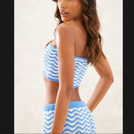 Damen Bandeau-Kleid mit schickem Häkel-Design WW