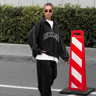 Damen bequemer Oversized Sweatpullover mit hochwertigem Reißverschluss und lässigem Schnitt WW