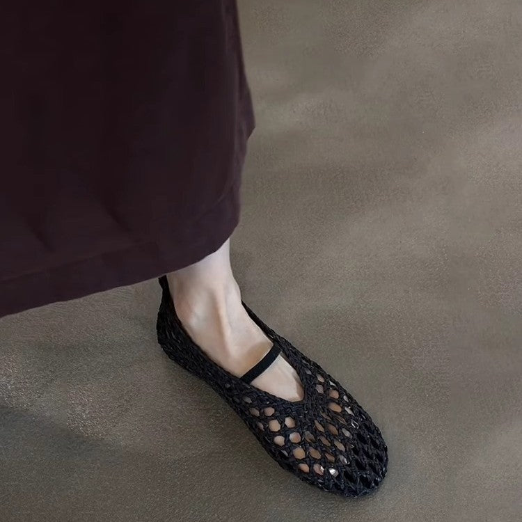 Damen Stilvolle Gewebte Slipper WW