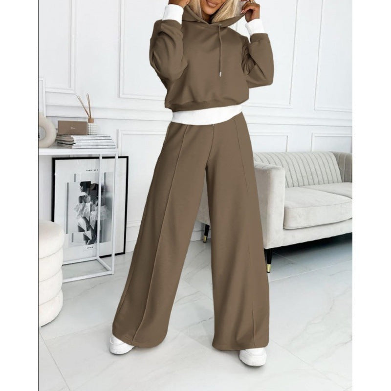 Damen Sportliches Lounge-Set mit weitem Schnitt und Kapuze WW