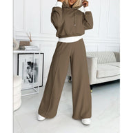 Damen Sportliches Lounge-Set mit weitem Schnitt und Kapuze WW