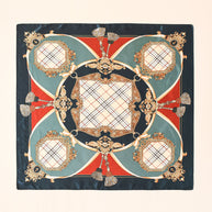 Damen Seidenschal mit kunstvollem Barockmuster und luxuriösem Glanz WW
