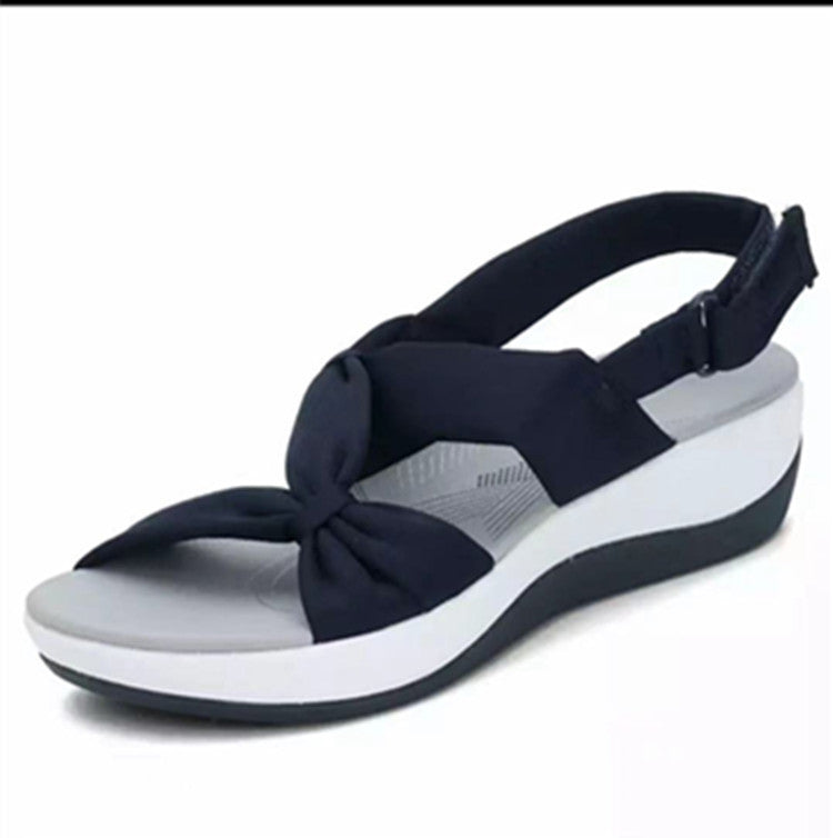 Damen bequeme Sandalen mit knotenförmigem Design WW
