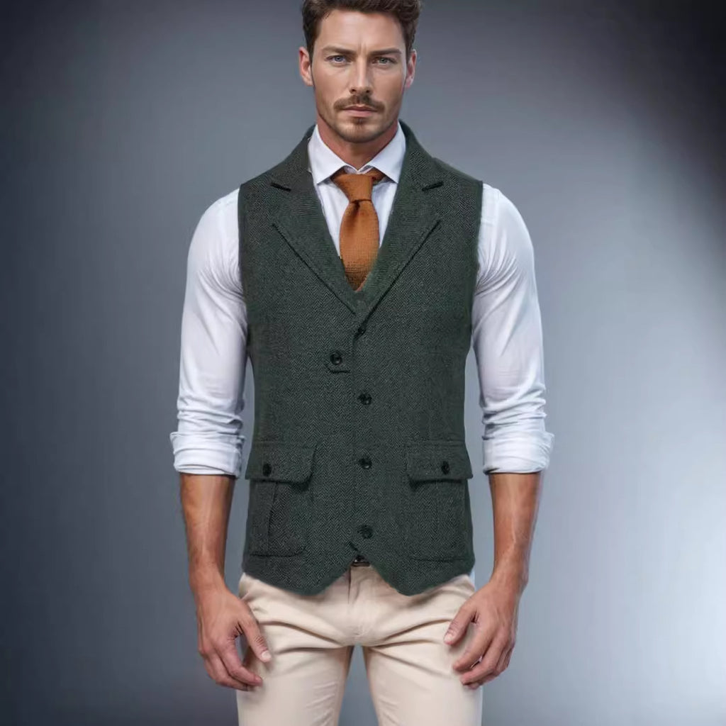 Herren Weste im klassischen Herringbone-Design WW