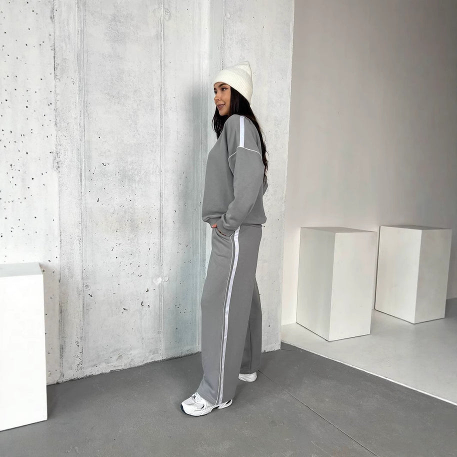 Damen Sportliches und bequemes Sweatshirt-Pants-Set WW