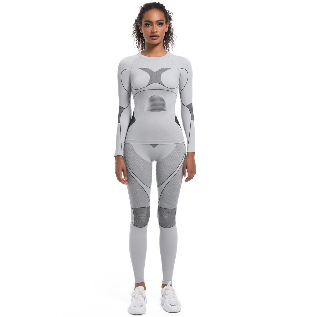 Damen Athletisches Kompressions-Set mit atmungsaktivem Elastic-Werkstoff WW
