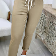 Damen Bequeme Freizeithose mit verstellbarem Taillenbund und lässigem Schnitt WW