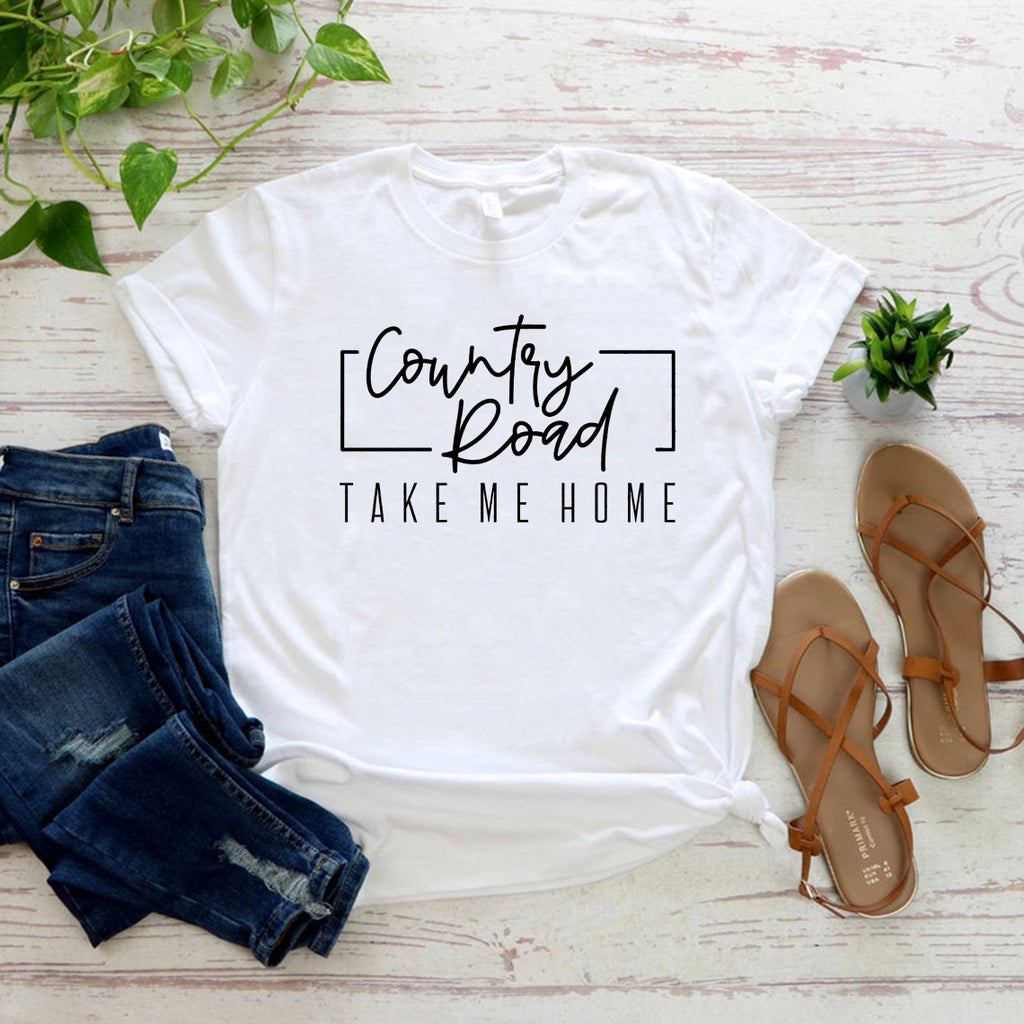 Damen Grafik T-Shirt mit Country Road Design WW